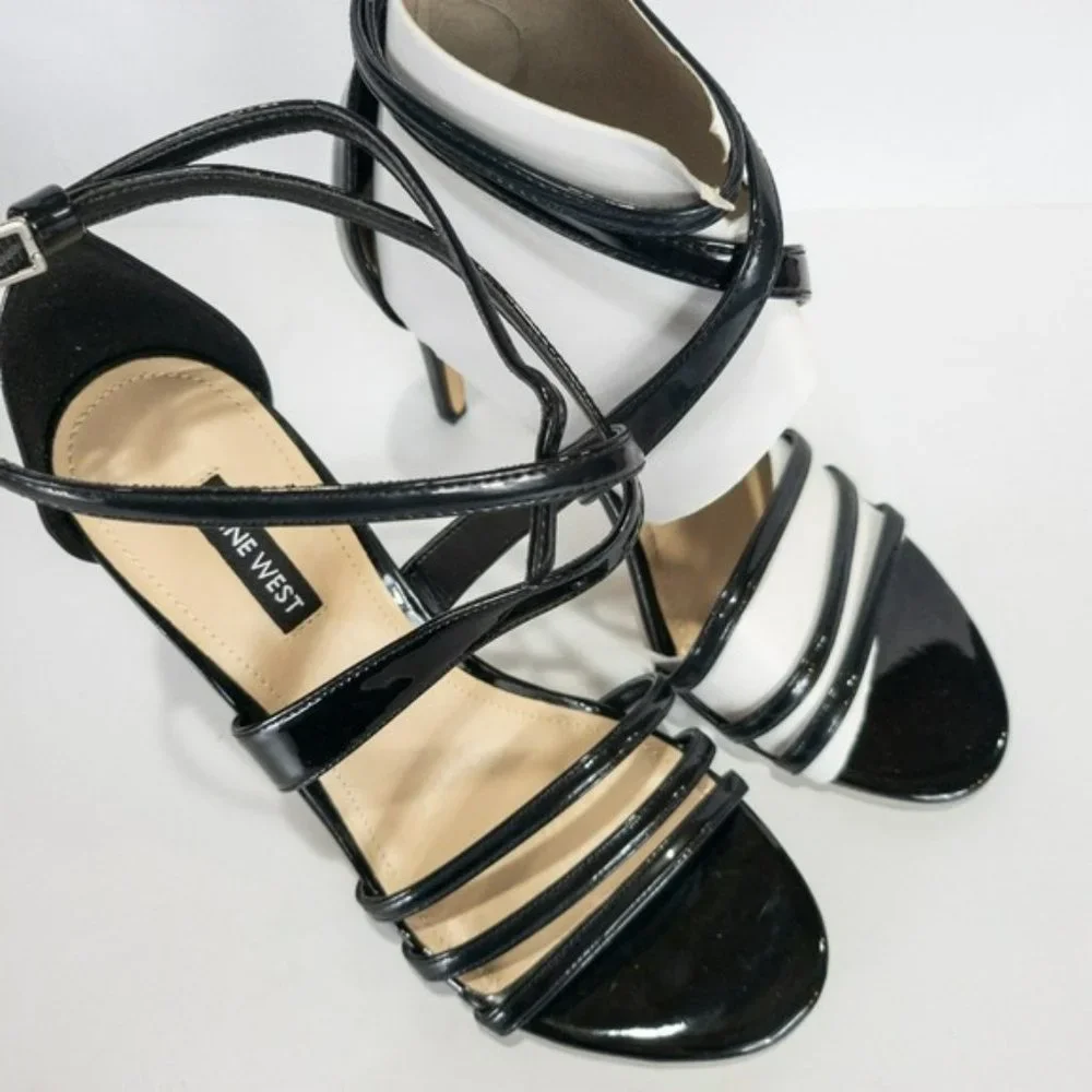 Nine West Ilov Dress Sandals Black -7 - Picture 3 of 5